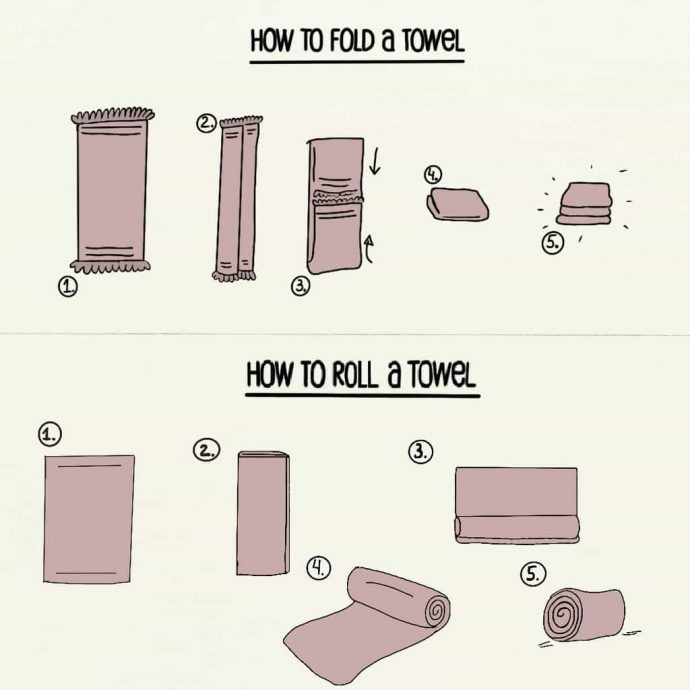 towel origami step by step