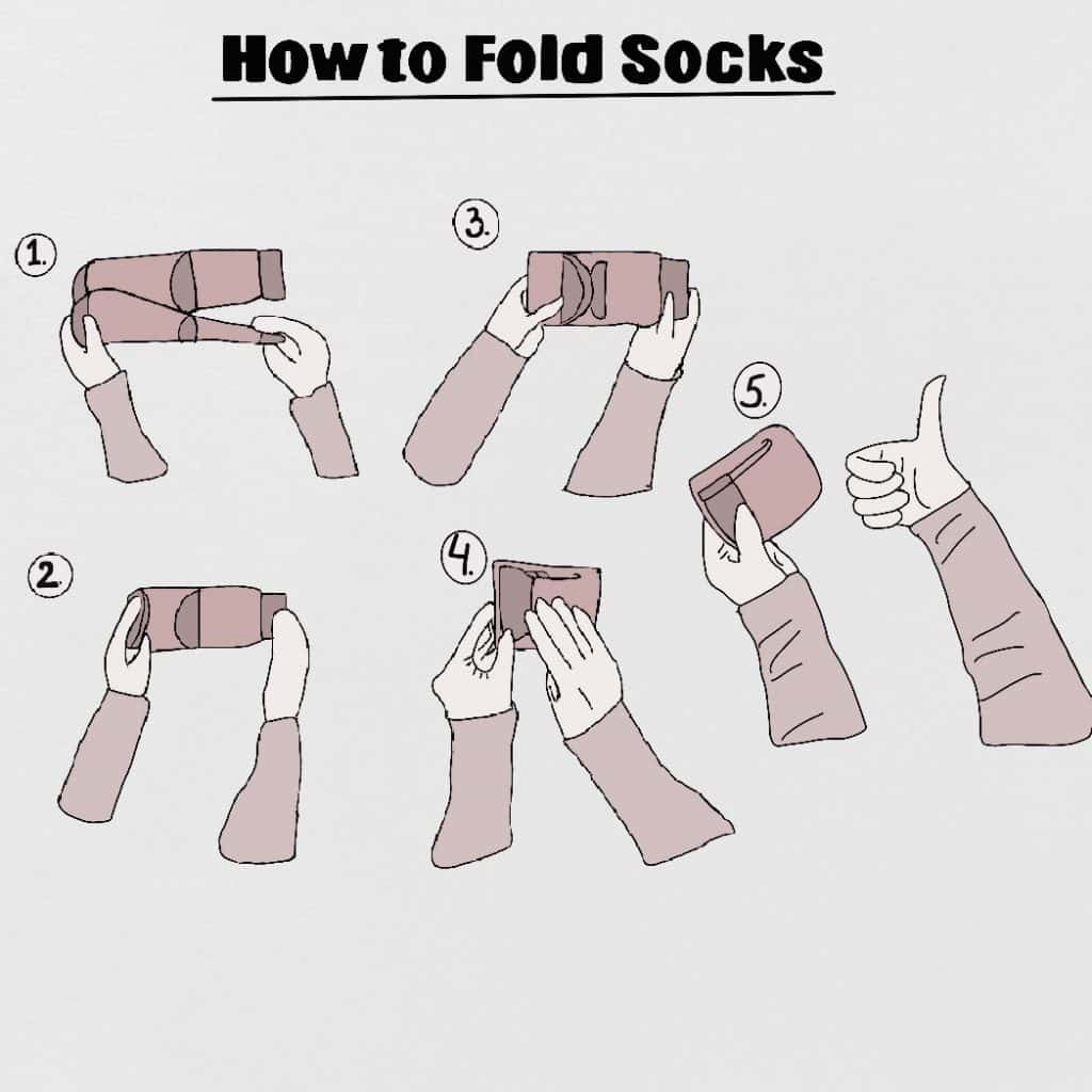 folding and organizing socks